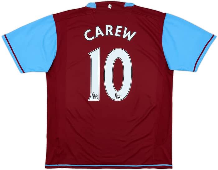 2007-08 Aston Villa Home Shirt Carew #10 - 8/10 - (L)