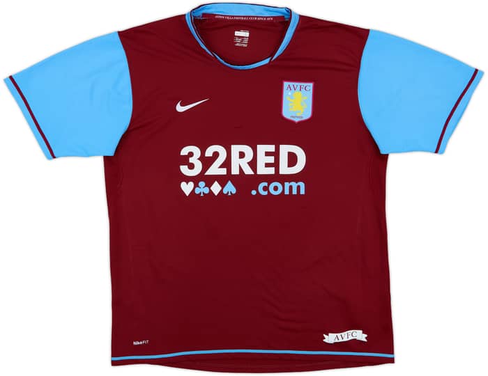 2007-08 Aston Villa Home Shirt Carew #10 - 8/10 - (L)