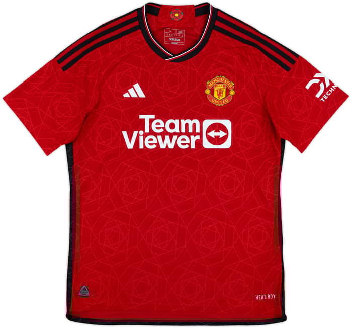 2023-24 Manchester United Authentic Home Shirt B.Fernandes #8 - 9/10 - (L)