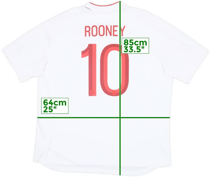 2012-13 England Home Shirt Rooney #10 - 9/10 - (3XL)