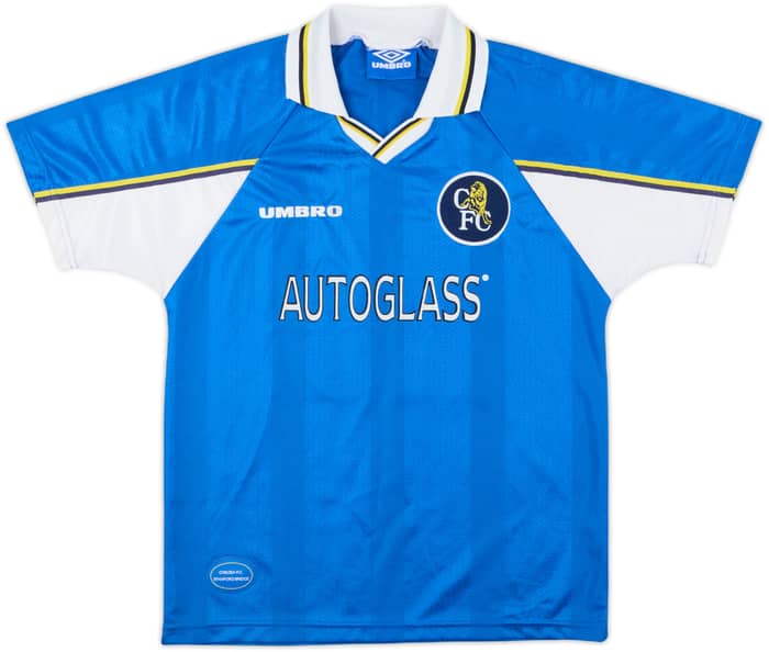 1997-99 Chelsea Home Shirt Zola #25 - 7/10 - (L.Boys)