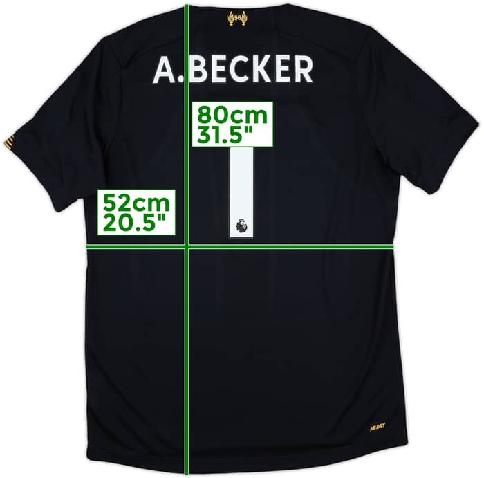 2019-20 Liverpool GK S/S Shirt A.Becker #1 - 10/10 - (L)
