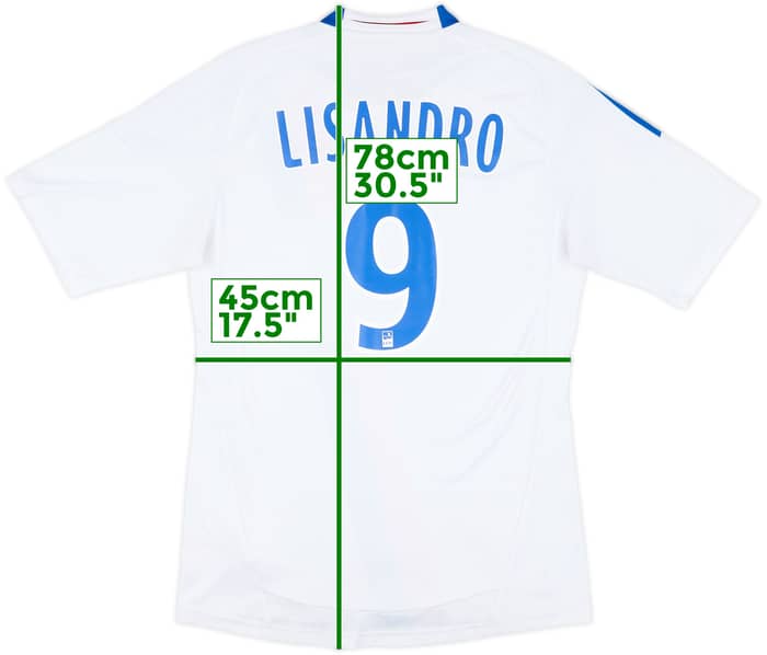 2010-11 Lyon Home Shirt Lisandro #9 - 7/10 - (S)