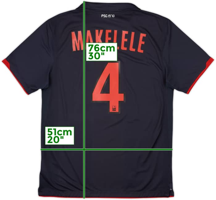 Camiseta de visitante del Paris Saint-Germain 2010-11 Makelele #4 - 7/10 - (M)