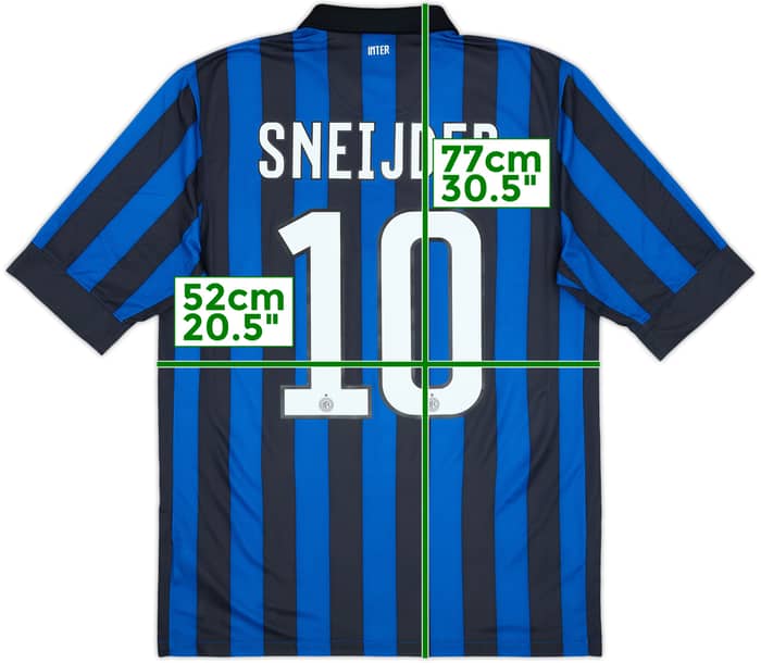 2011-12 Inter Milan Home Shirt Sneijder #10 - 9/10 - (M)