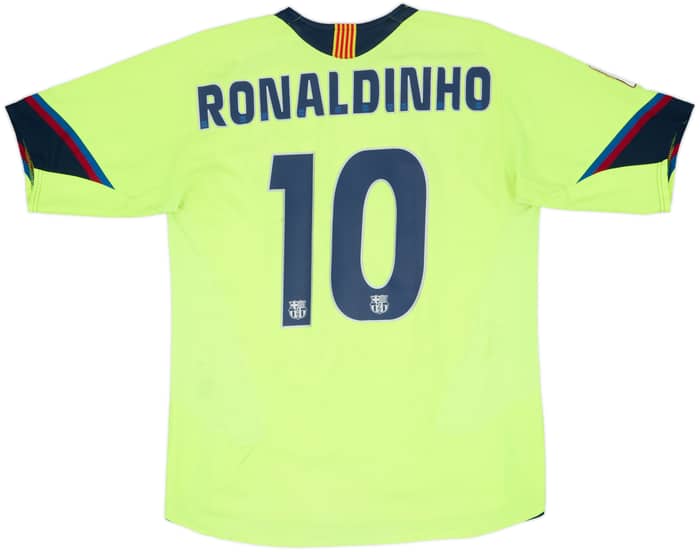 2005-06 Barcelona Away Shirt Ronaldinho #10 - 5/10 - (M)