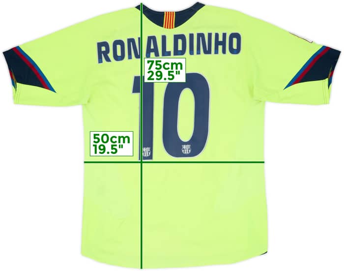 2005-06 Barcelona Away Shirt Ronaldinho #10 - 5/10 - (M)