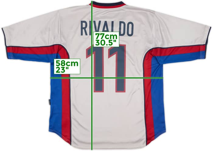 1998-01 Barcelona Away Shirt Rivaldo #11 - 5/10 - (L)