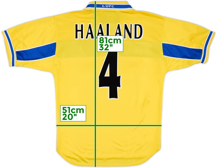 1999-00 Leeds United Third Shirt Haaland #4 - 8/10 - (M)