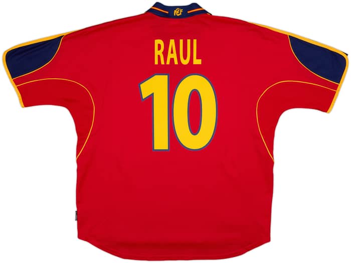1999-02 Spain Home Shirt Raul #10 - 8/10 - (XL)