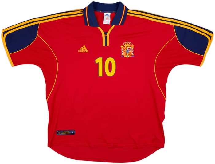 1999-02 Spain Home Shirt Raul #10 - 8/10 - (XL)