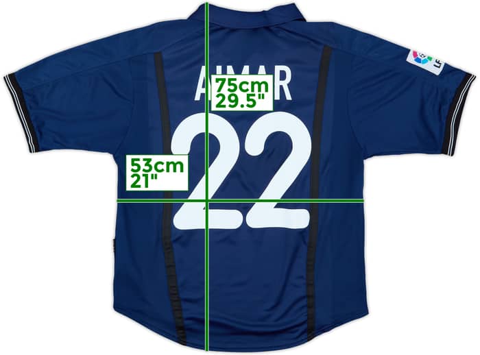 2000-01 Valencia Away Shirt Aimar #22 - 9/10 - (L)