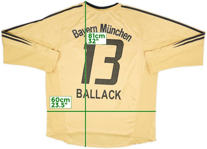 2004-05 Bayern Munich Away L/S Shirt Ballack #13 - 7/10 - (XL)