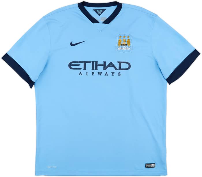 2014-15 Manchester City Home Shirt Kun Aguero #16 - 5/10 - (XXL)