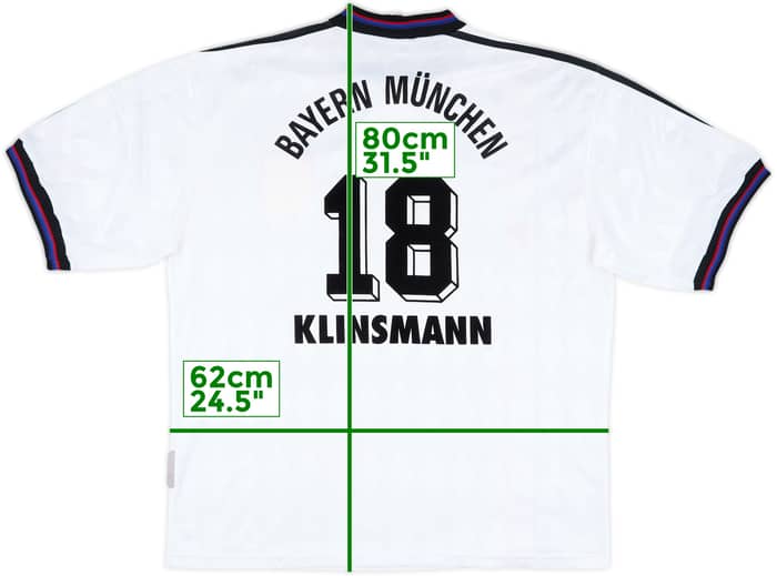 1996-98 Bayern Munich Away Shirt Klinsmann #18 - 8/10 - (XL)
