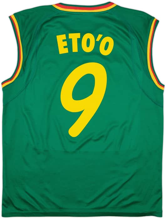 2002 Cameroon Home Vest Shirt Eto'o #9 - 8/10 - (L)