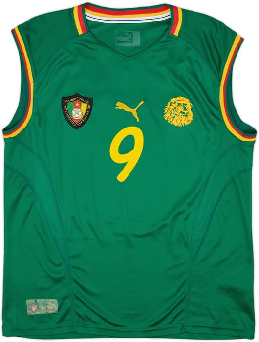 2002 Cameroon Home Vest Shirt Eto'o #9 - 8/10 - (L)