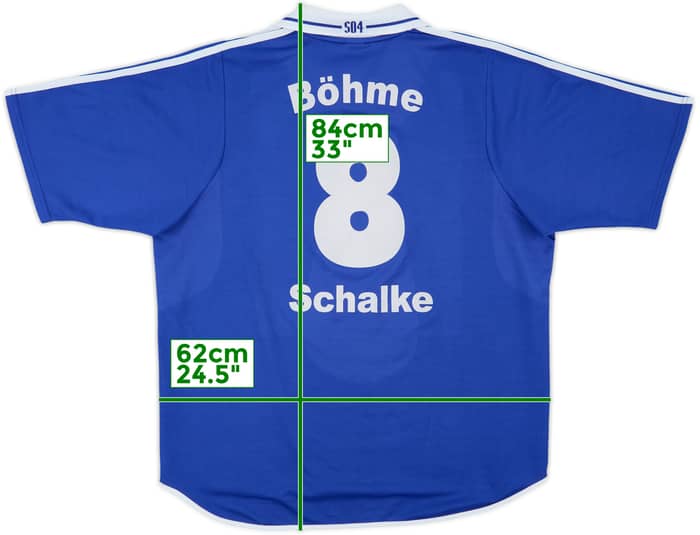 2000-01 Schalke Home Shirt Bohme #8 - 5/10 - (XXL)