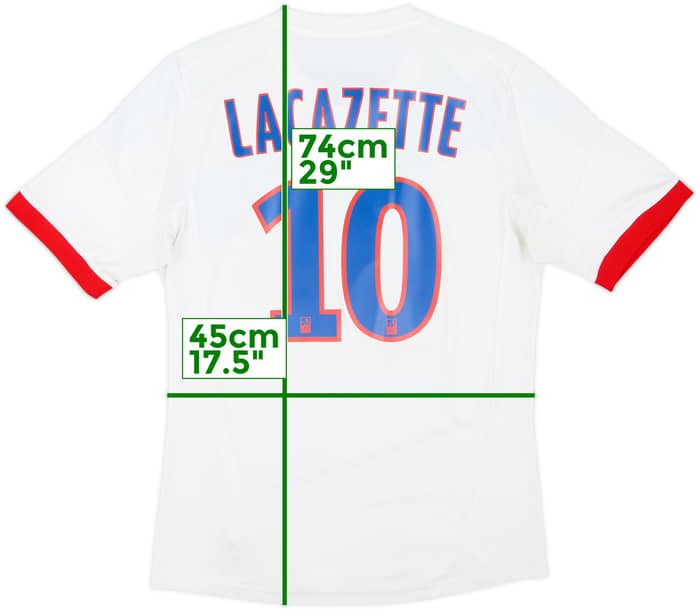 2012-13 Lyon Home Shirt Lacazette #10 - 6/10 - (M)