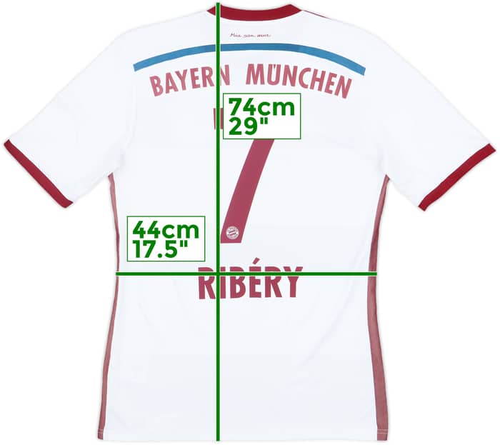 2014-15 Bayern Munich Away Shirt Ribery #7 - 8/10 - (S)