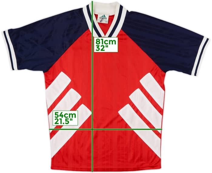 1994-96 adidas Template Shirt #7 - 8/10 - (XL)