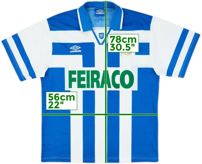 1994-97 Deportivo de La Coruna Home Shirt - 6/10 - (L)