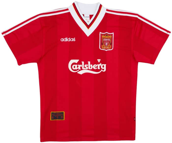 1995-96 Liverpool Home Shirt Rush #9 - 8/10 - (XL)