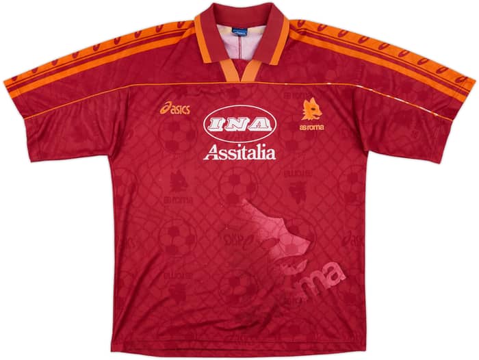 1995-96 Roma Home Shirt - 7/10 - (XL)