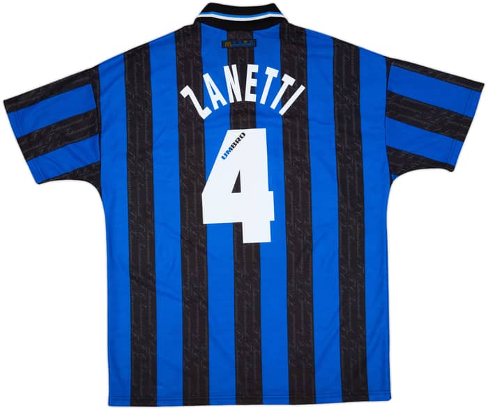 1997-98 Inter Milan Home Shirt Zanetti #4 - 8/10 - (XL)