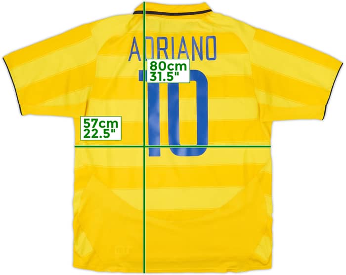 2003-04 Inter Milan Away Shirt Adriano #10 - 6/10 - (XL)