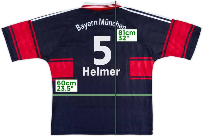 1997-99 Bayern Munich Home Shirt Helmer #5 - 8/10 - (XL)