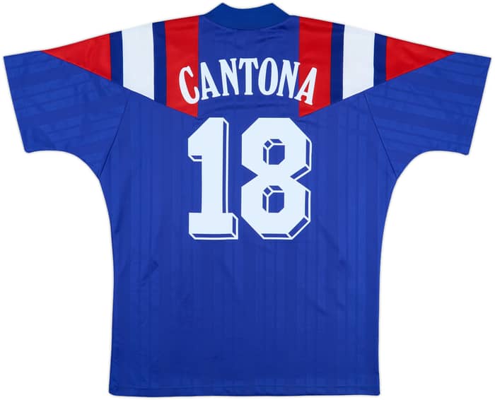 1992-94 France Home Shirt Cantona #18 - 8/10 - (L/XL)