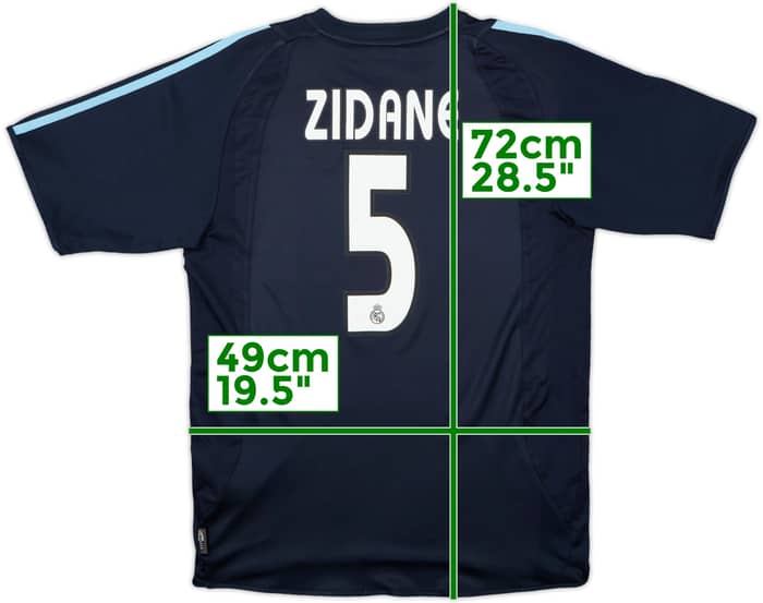 2003-04 Real Madrid Away Shirt Zidane #5 - 7/10 - (XL)