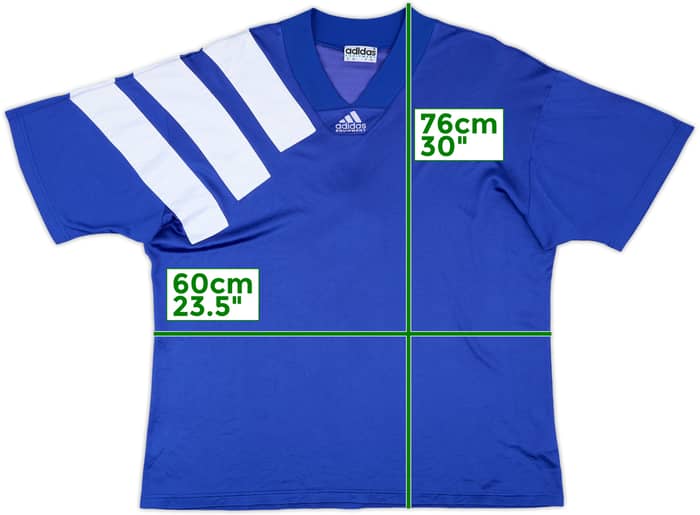 1992-94 adidas Template Shirt #7 - 9/10 - (XL)