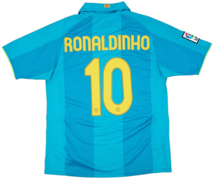 2007-09 Barcelona Away Shirt Ronaldinho #10 - 8/10 - (M)