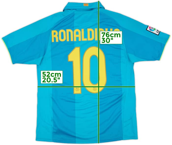 2007-09 Barcelona Away Shirt Ronaldinho #10 - 8/10 - (M)