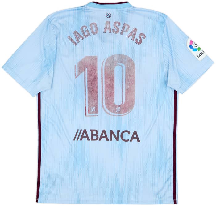 2019-20 Celta Vigo Home Shirt Iago Aspas #10 - 4/10 - (L)
