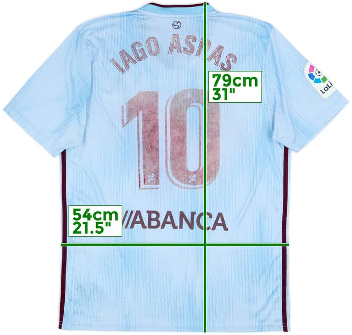 2019-20 Celta Vigo Home Shirt Iago Aspas #10 - 4/10 - (L)