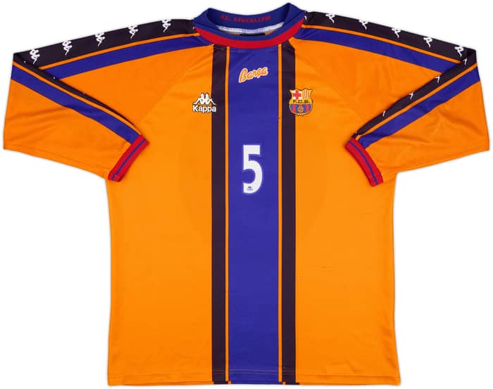 1997-98 Barcelona Handball Player Issue Away L/S Shirt #5 - 5/10 - (XL)
