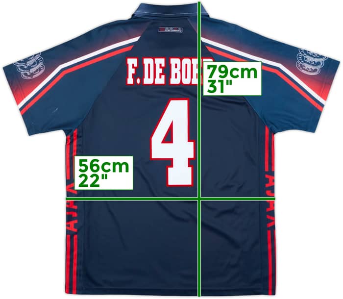 1997-98 Ajax Away Shirt F.De Boer #4 - 8/10 - (L)