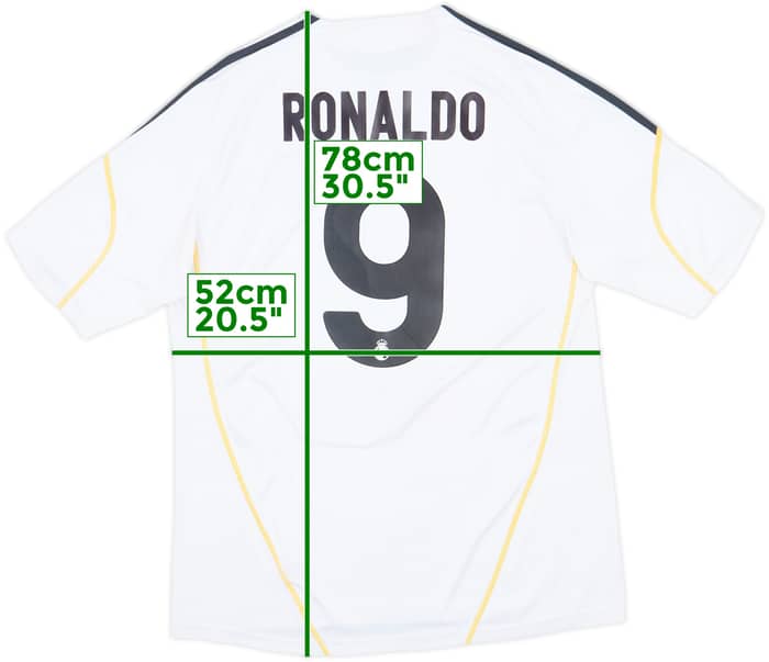 2009-10 Real Madrid Home Shirt Ronaldo #9 - 6/10 - (L)