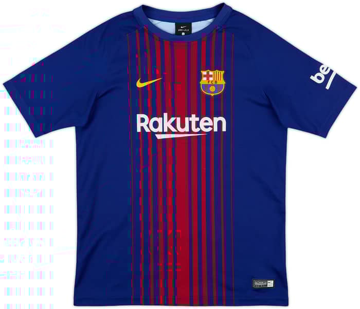 2017-18 Barcelona Basic Home Shirt - 7/10 - (L.Boys)