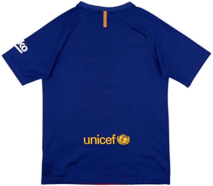 2017-18 Barcelona Basic Home Shirt - 7/10 - (L.Boys)