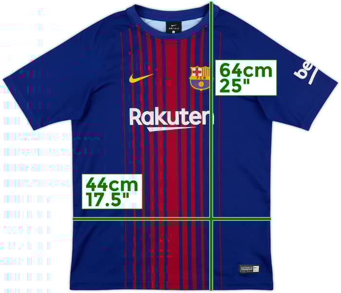 2017-18 Barcelona Basic Home Shirt - 7/10 - (L.Boys)