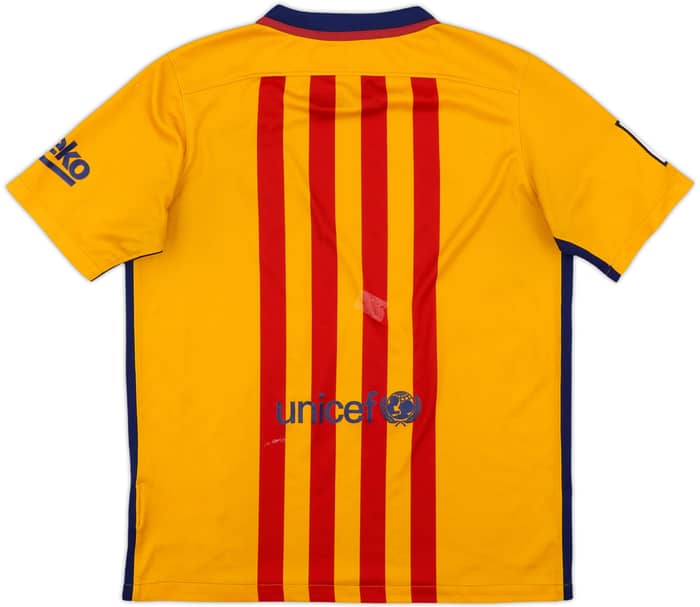 2015-16 Barcelona Away Shirt - 5/10 - (XL.Boys)