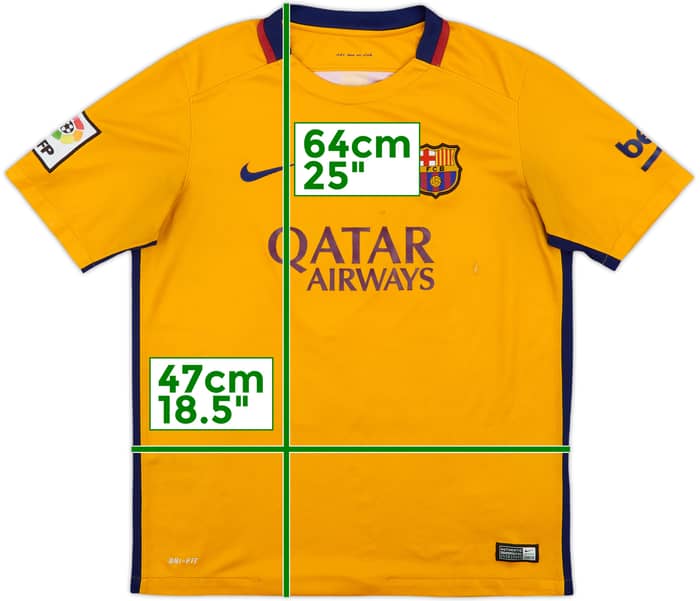 2015-16 Barcelona Away Shirt - 5/10 - (XL.Boys)