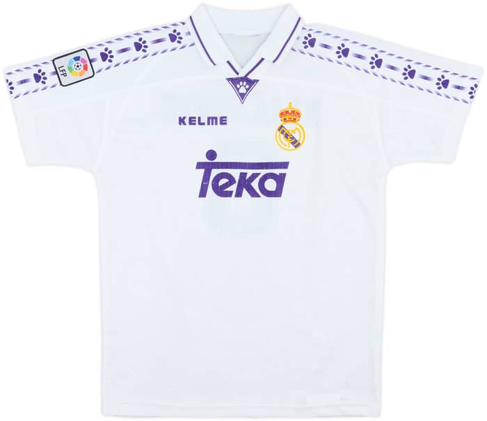 1996-97 Real Madrid Home Shirt Mijatovic #8 - 6/10 - (XL.Boys)