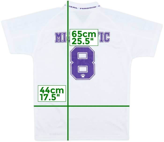 1996-97 Real Madrid Home Shirt Mijatovic #8 - 6/10 - (XL.Boys)