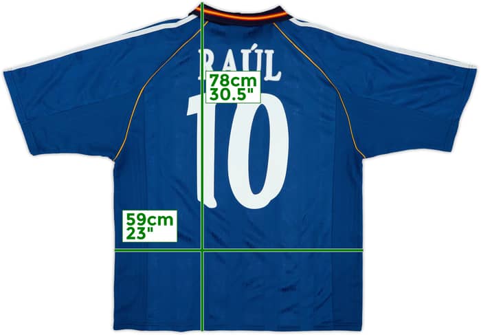 1999-00 Spain Away Shirt Raul #10 - 10/10 - (XL)