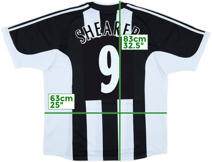 2001-03 Newcastle Home Shirt Shearer #9 - 7/10 - (XXL)